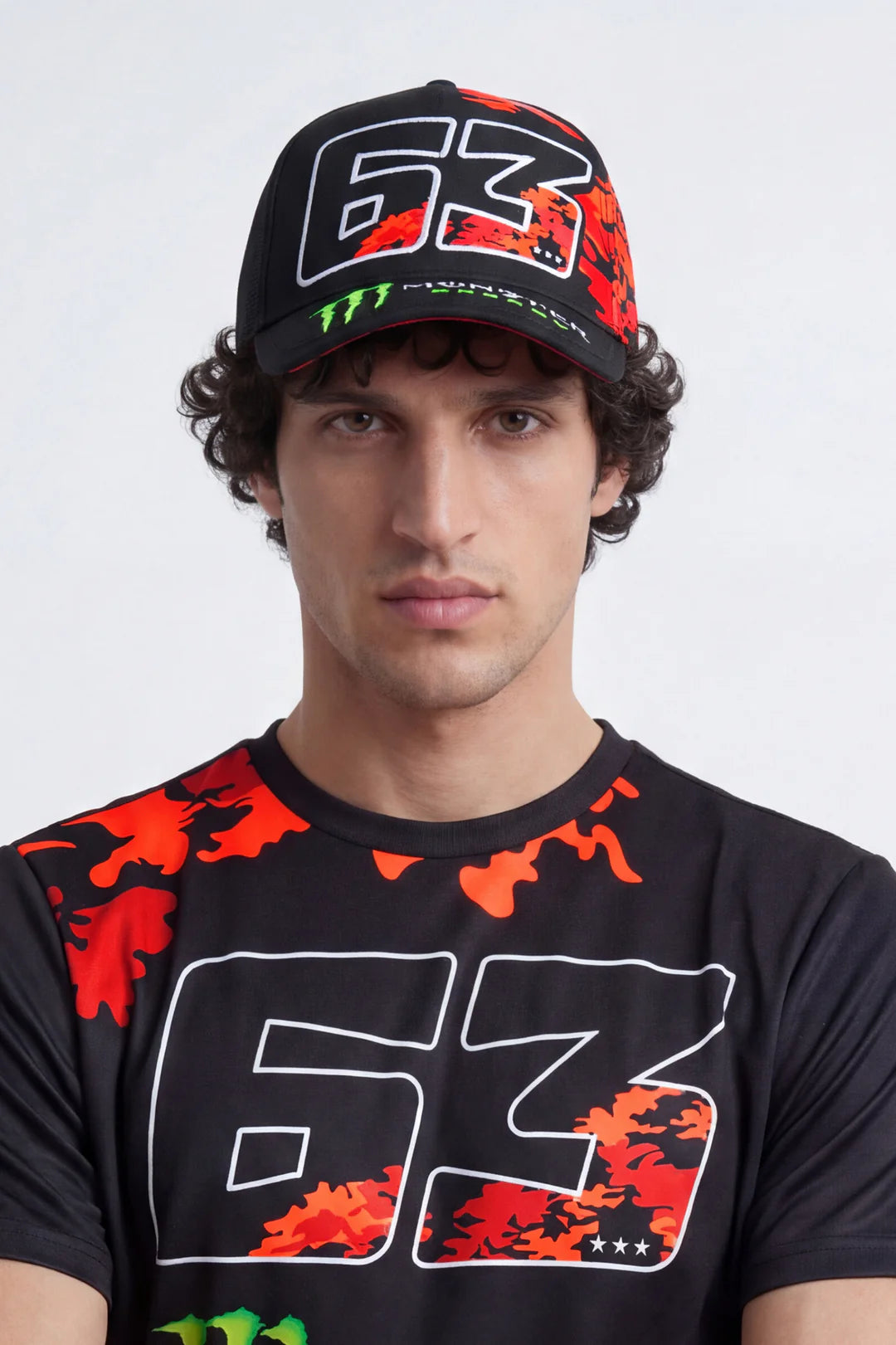 CAPPELLINO CON VISIERA CURVA BAGNAIA MONSTER ENERGY 63