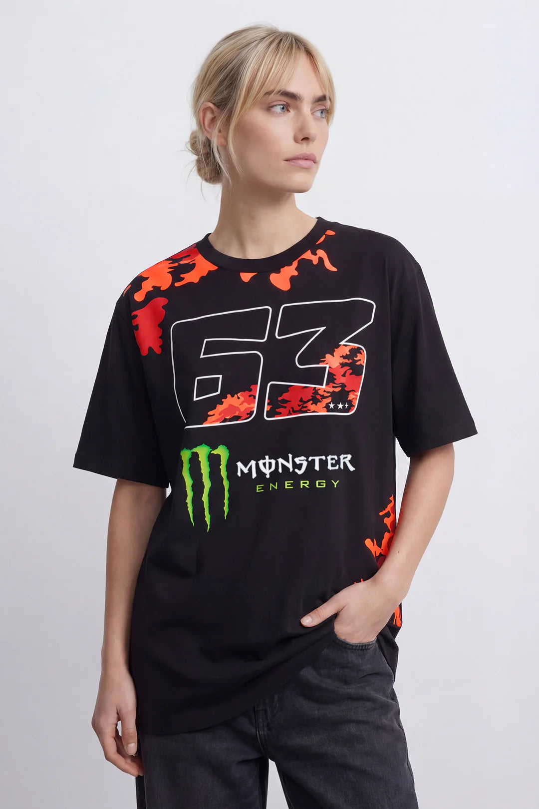 T-SHIRT LOOSE FIT BAGNAIA MONSTER ENERGY 63