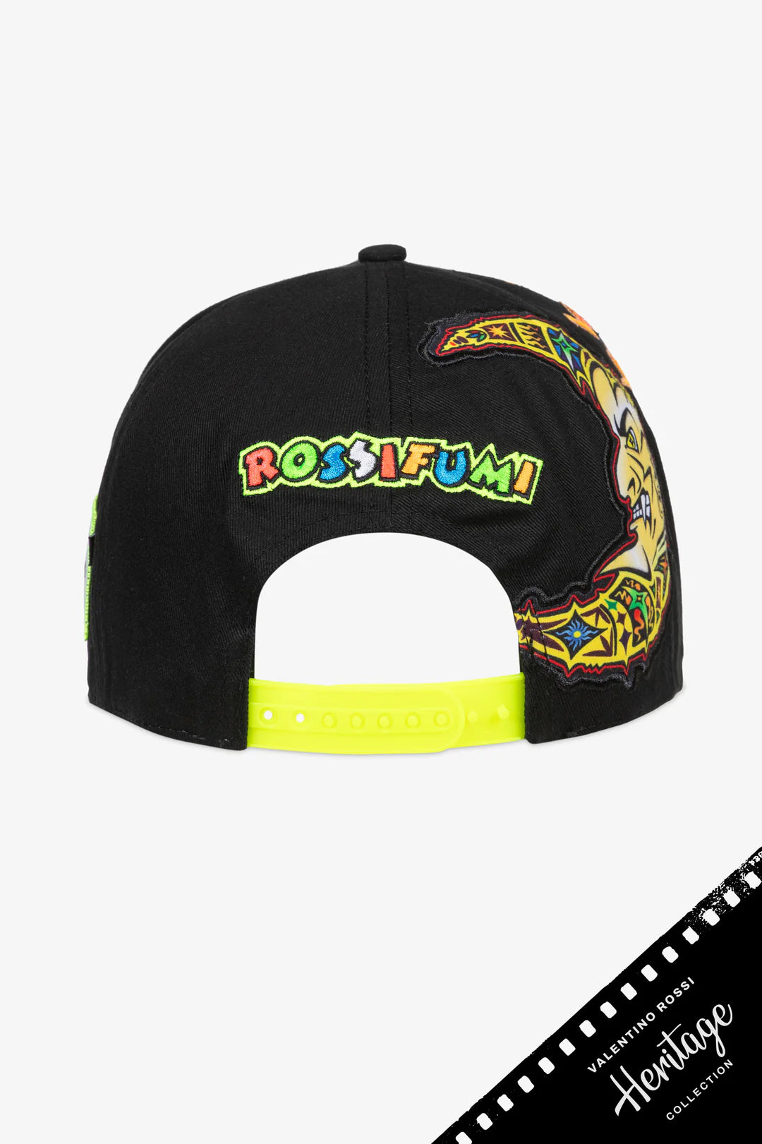 CAPPELLINO CON VISIERA CURVA VR46 SOLE LUNA ROSSIFUMI HERITAGE