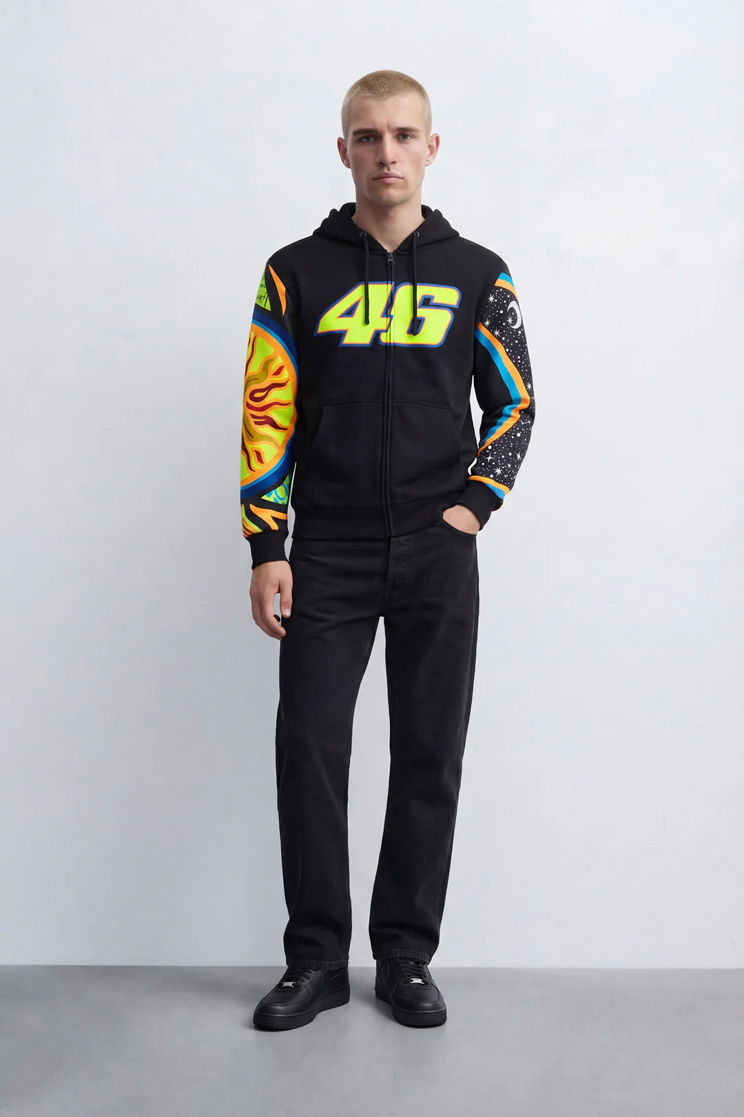 FELPA CON ZIP VR46 SOLE LUNA HERITAGE
