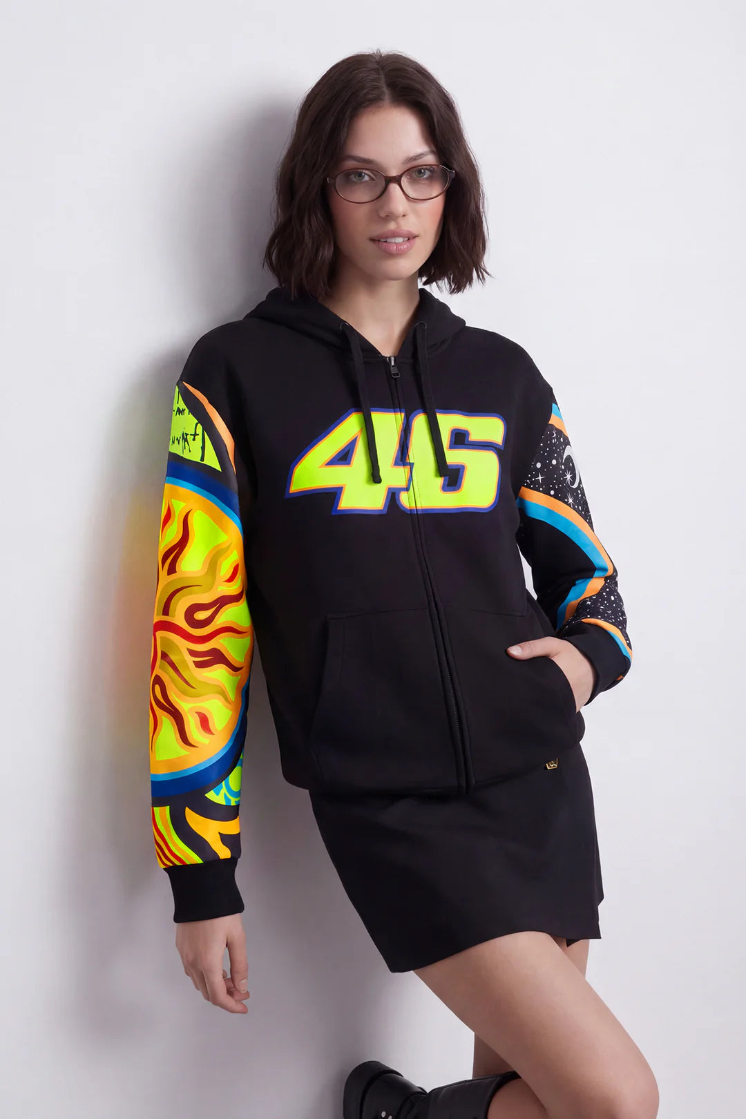 FELPA CON ZIP VR46 SOLE LUNA HERITAGE