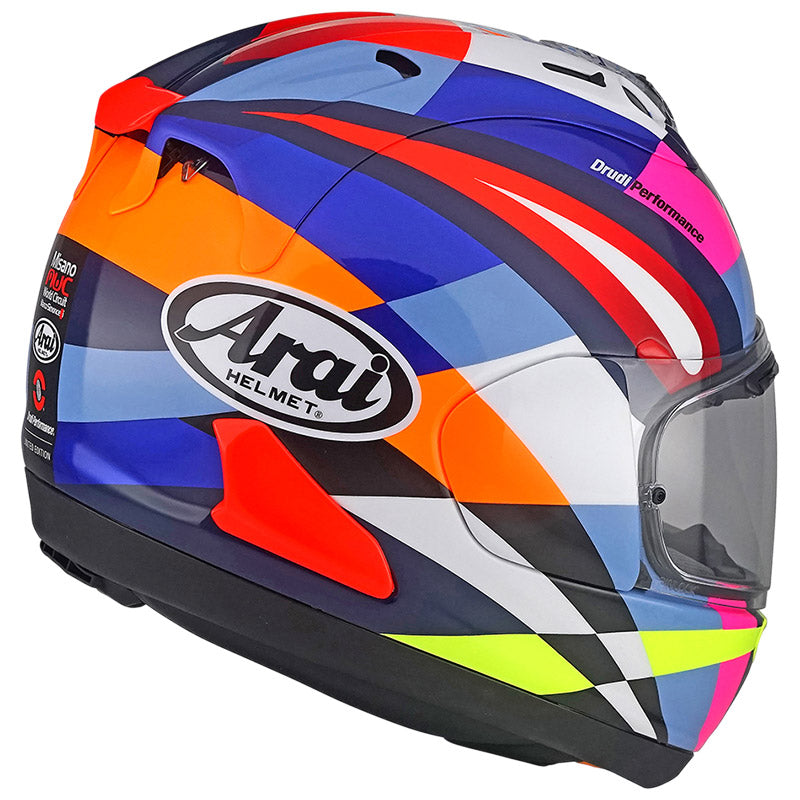 Casco integrale ARAI RX-7V Evo Misano - arancione/bianco/rosso