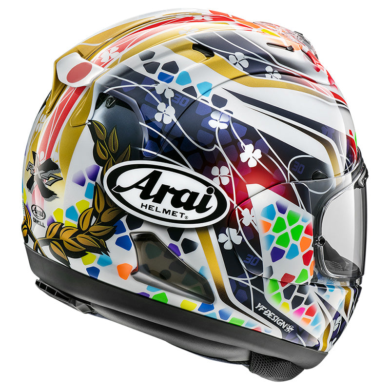 Casco integrale ARAI RX-7V Evo Nakagami GP - nero/bianco/oro