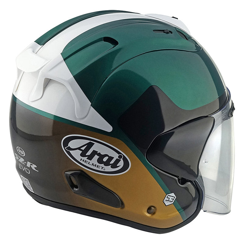 ARAI SZ-R Evo Legante jet helmet - brown/green/white