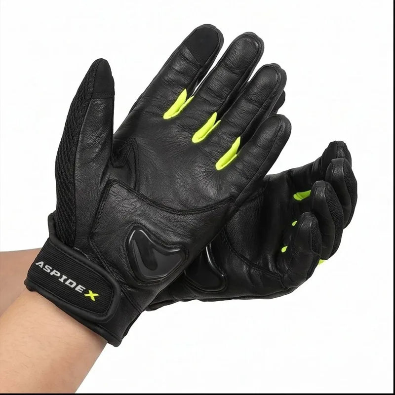 GUANTI MOTO ESTIVI IN PELLE ASPIDEX NOCTIS