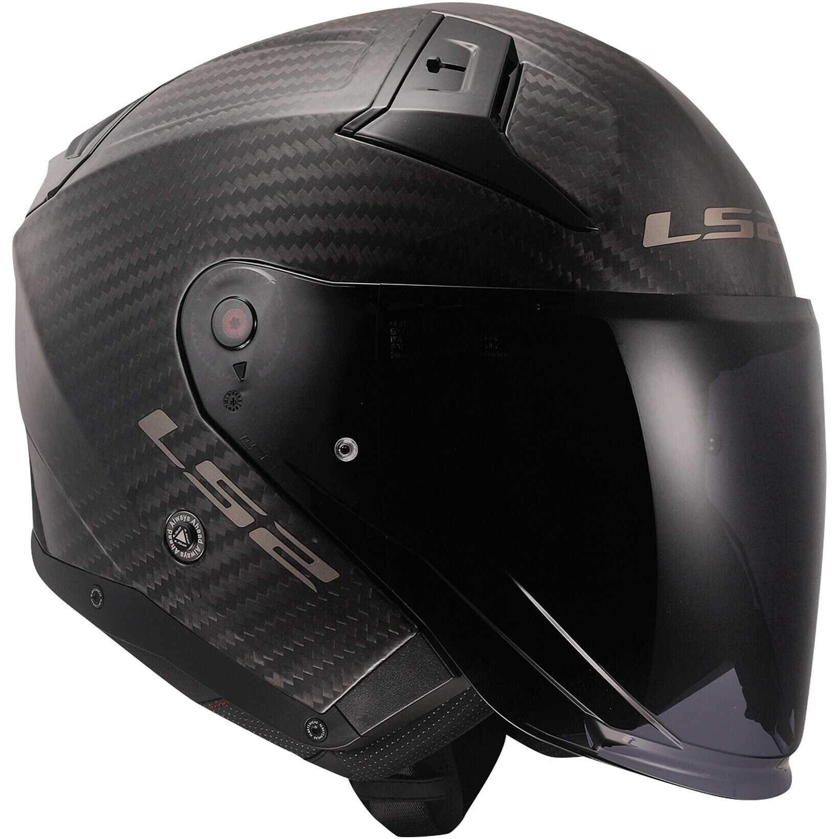 CASCO JET LS2 INFINITY II CARBON SOLID