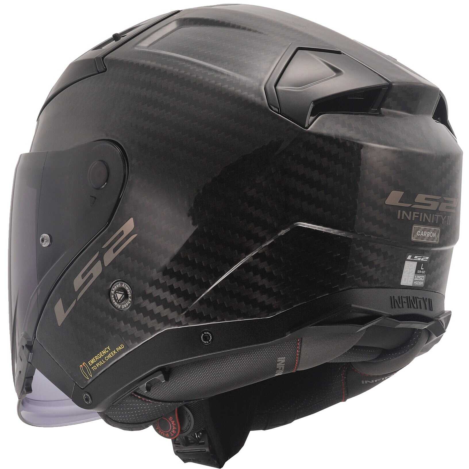 CASCO JET LS2 INFINITY II CARBON SOLID
