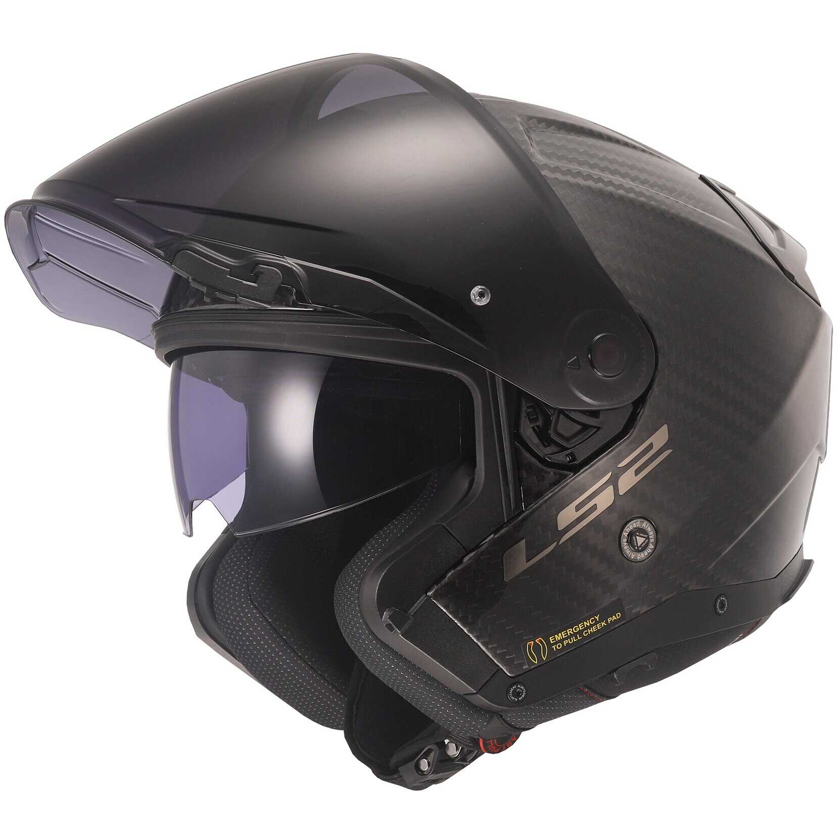 CASCO JET LS2 INFINITY II CARBON SOLID