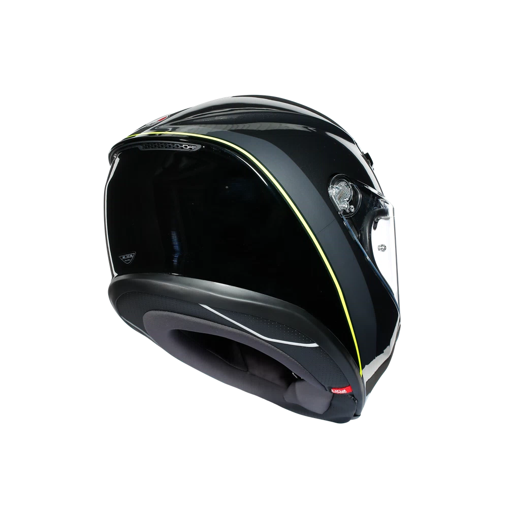 AGV K6 E2205 MULTI Full Face Helmet - MINIMAL - Black/Grey/Yellow