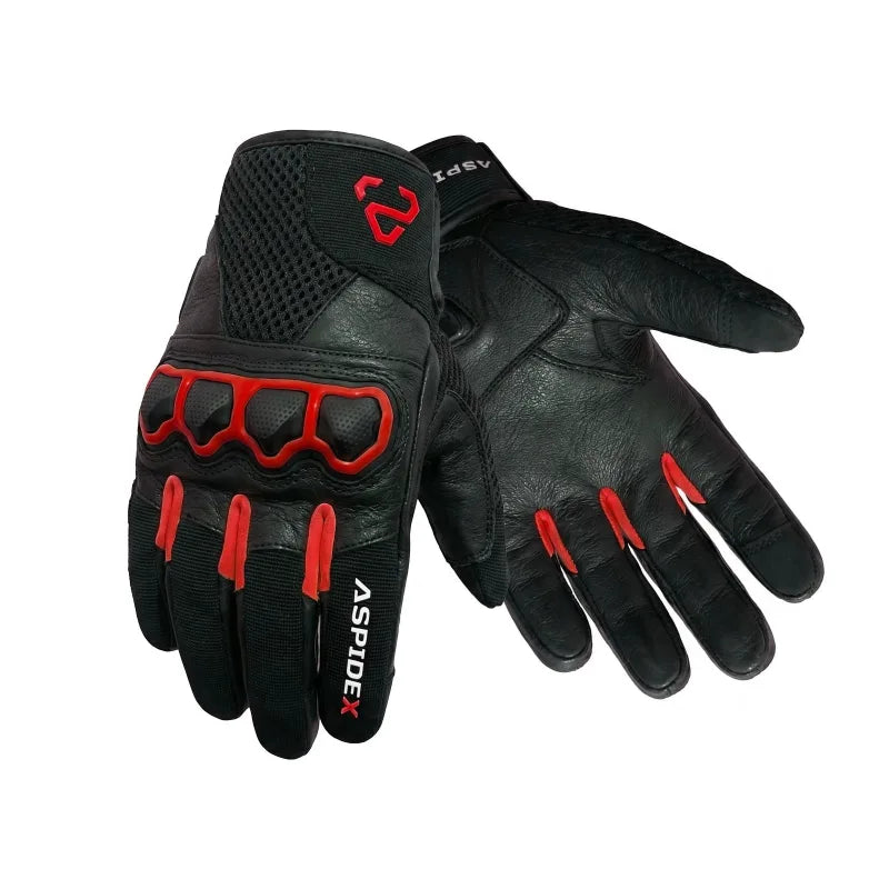 GUANTI MOTO ESTIVI IN PELLE ASPIDEX NOCTIS