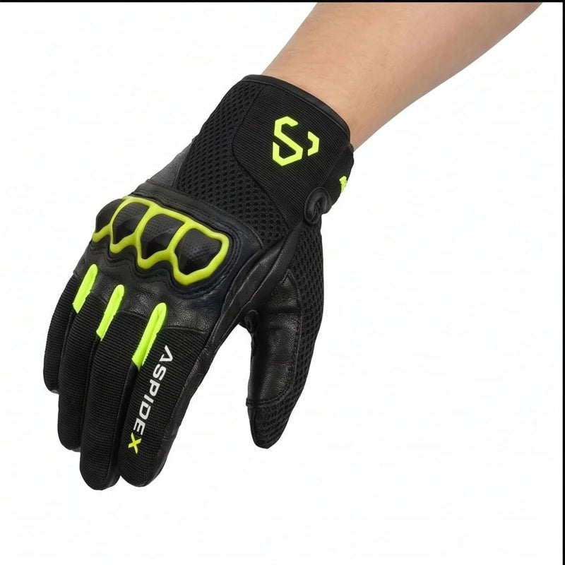 GUANTI MOTO ESTIVI IN PELLE ASPIDEX NOCTIS