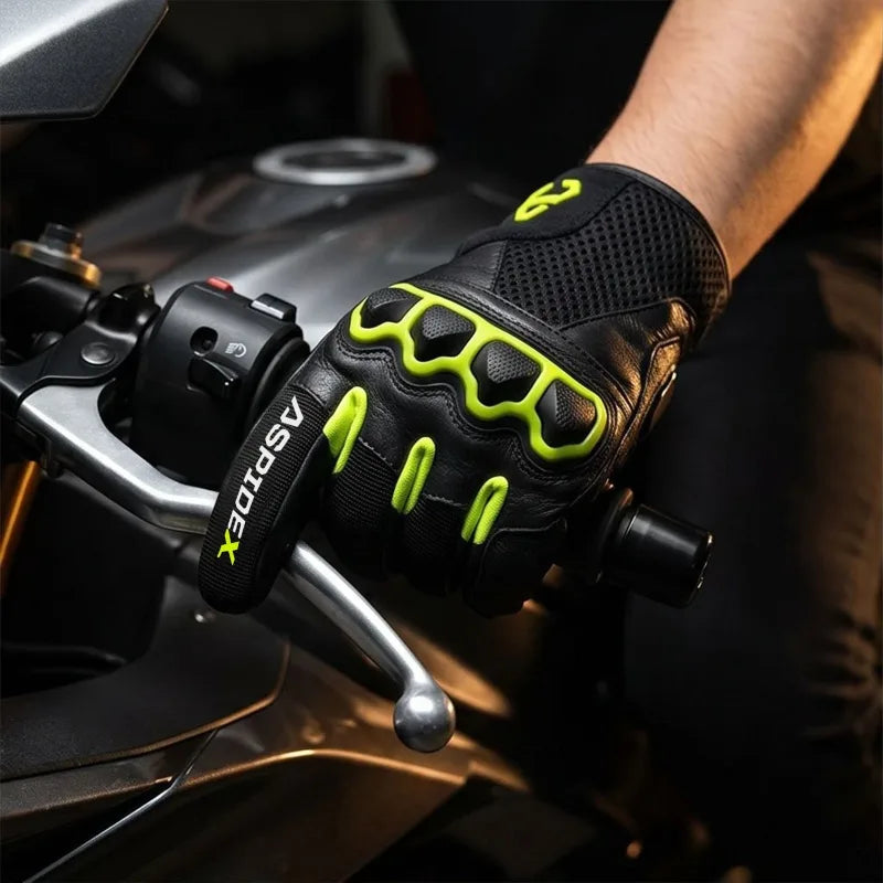 GUANTI MOTO ESTIVI IN PELLE ASPIDEX NOCTIS