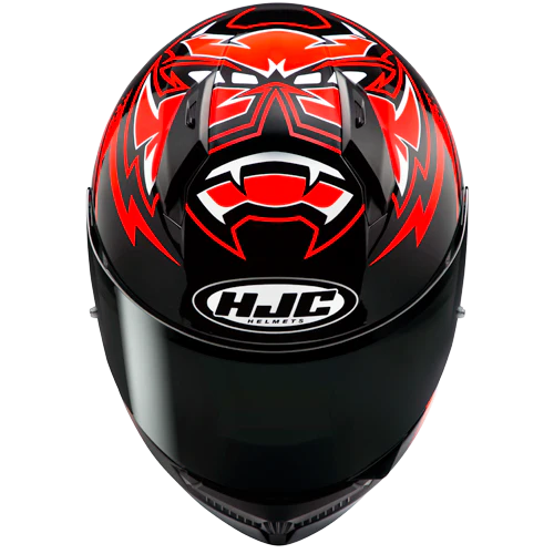 hjc black and red helmet HJC C10 Diablo Mask Full Face Helmet