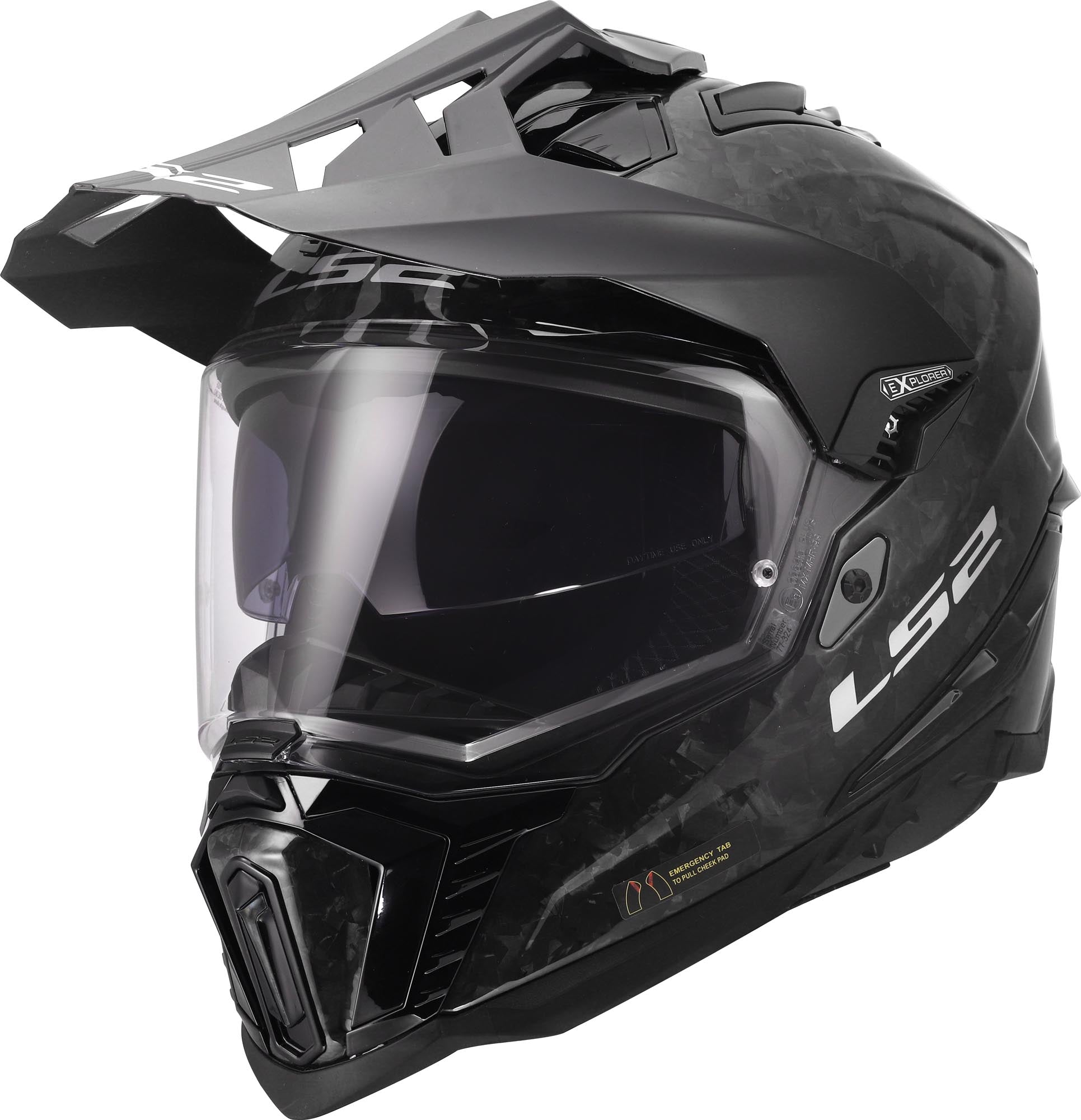 CASCO INTEGRALE ENDURO LS2 EXPLORER CARBONIO FORGIATO