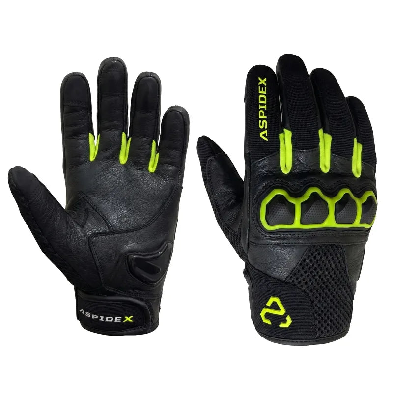 GUANTI MOTO ESTIVI IN PELLE ASPIDEX NOCTIS