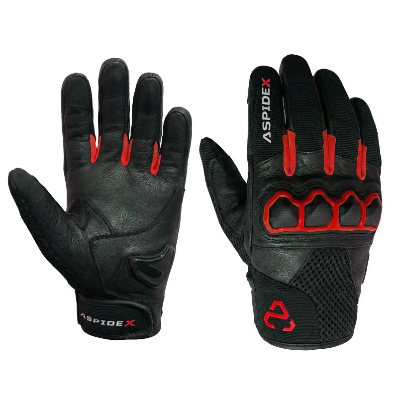 GUANTI MOTO ESTIVI IN PELLE ASPIDEX NOCTIS