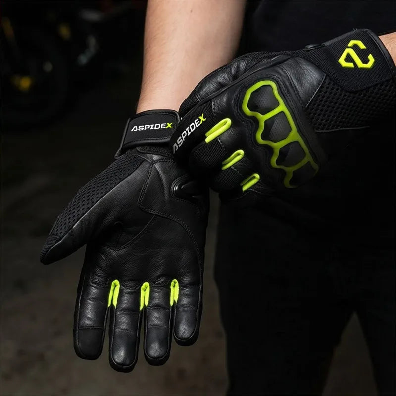 GUANTI MOTO ESTIVI IN PELLE ASPIDEX NOCTIS